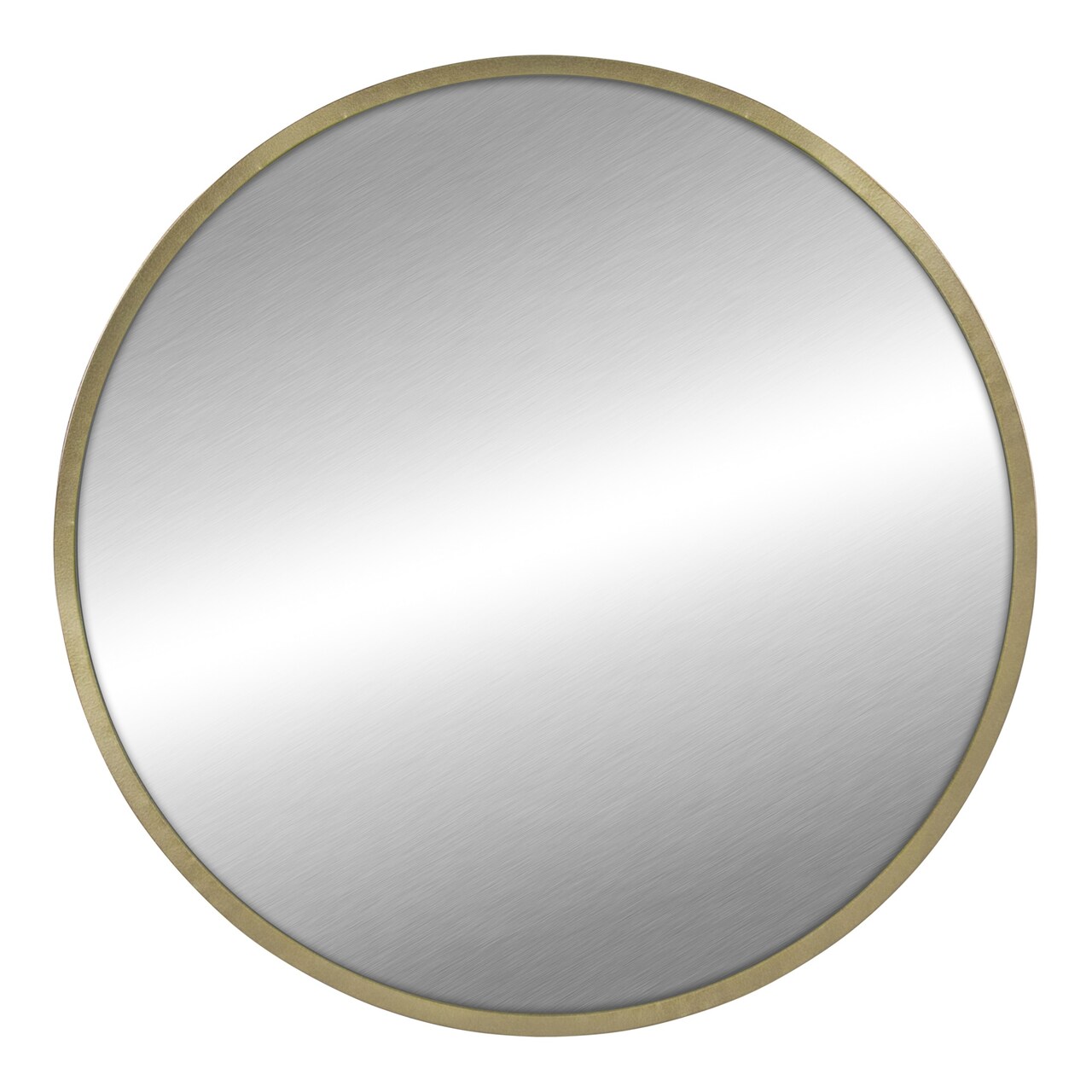 Contemporary Home Living 35.50" Gold Round Decorative Wall Mirror